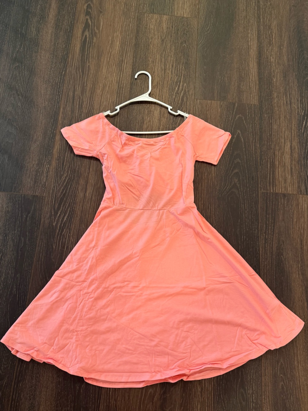 Heart & Hips Coral Pink Fit-and-Flare Dress